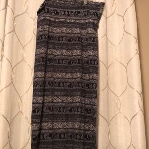 Cotton knit maxi skirt